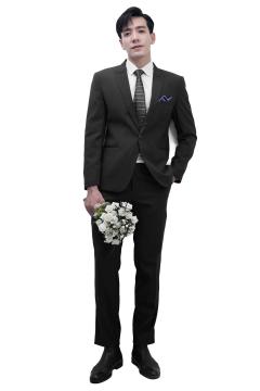 Bộ Suit Đen Dày Vengoc Một Nút TGS146